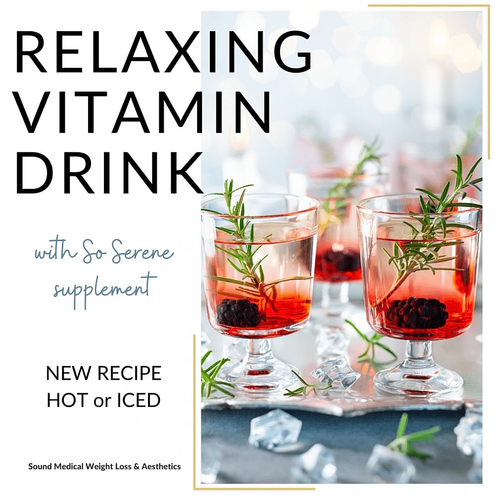Refreshing relaxing vitamin drink with herbs.