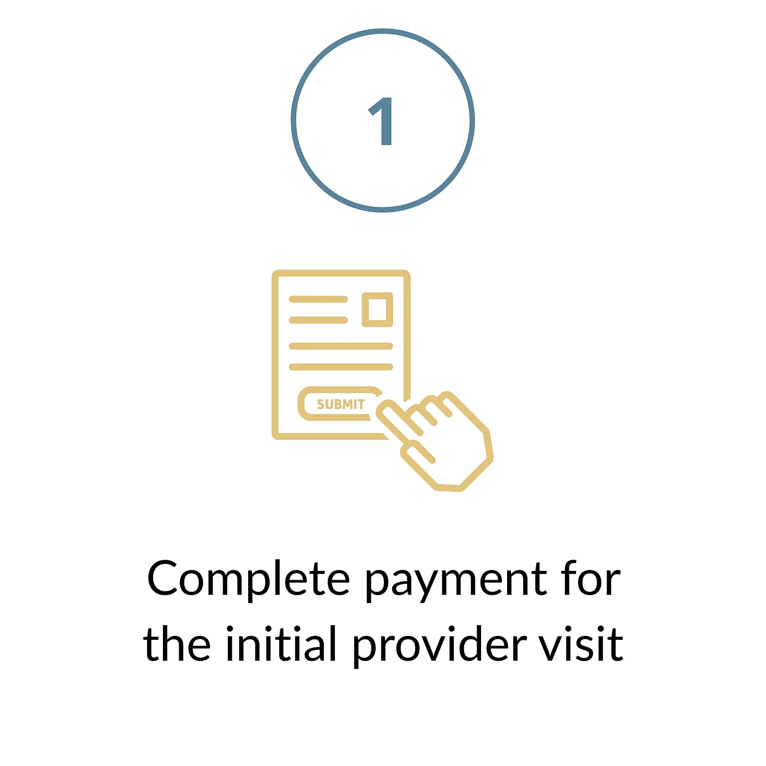 Submit online health evaluation form step one