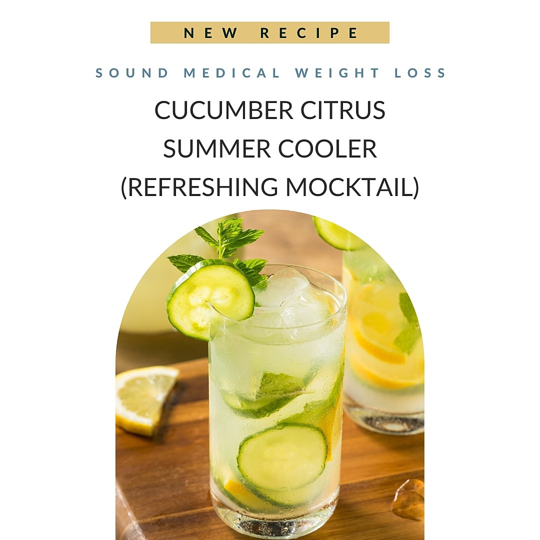 Cucumber citrus summer cooler mocktail refreshment